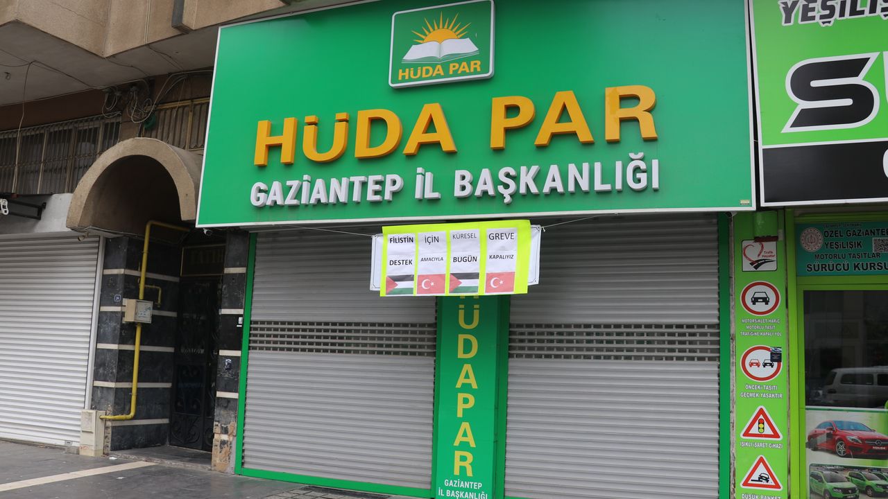 HÜDA PAR Gaziantep İl Başkanlığından Gazze için küresel greve destek