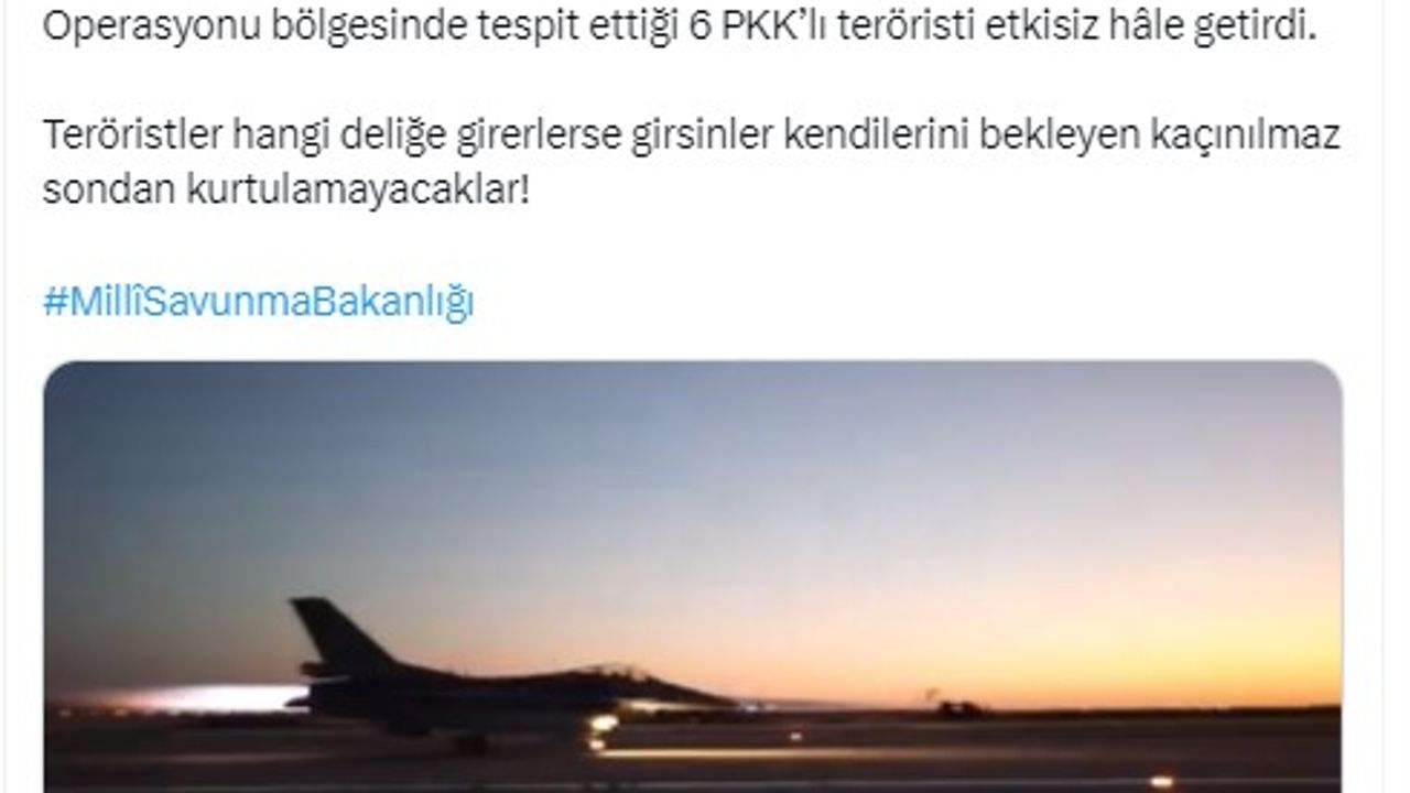 MSB Duyurdu! Şehitlerin Kanı Yerde Kalmadı!