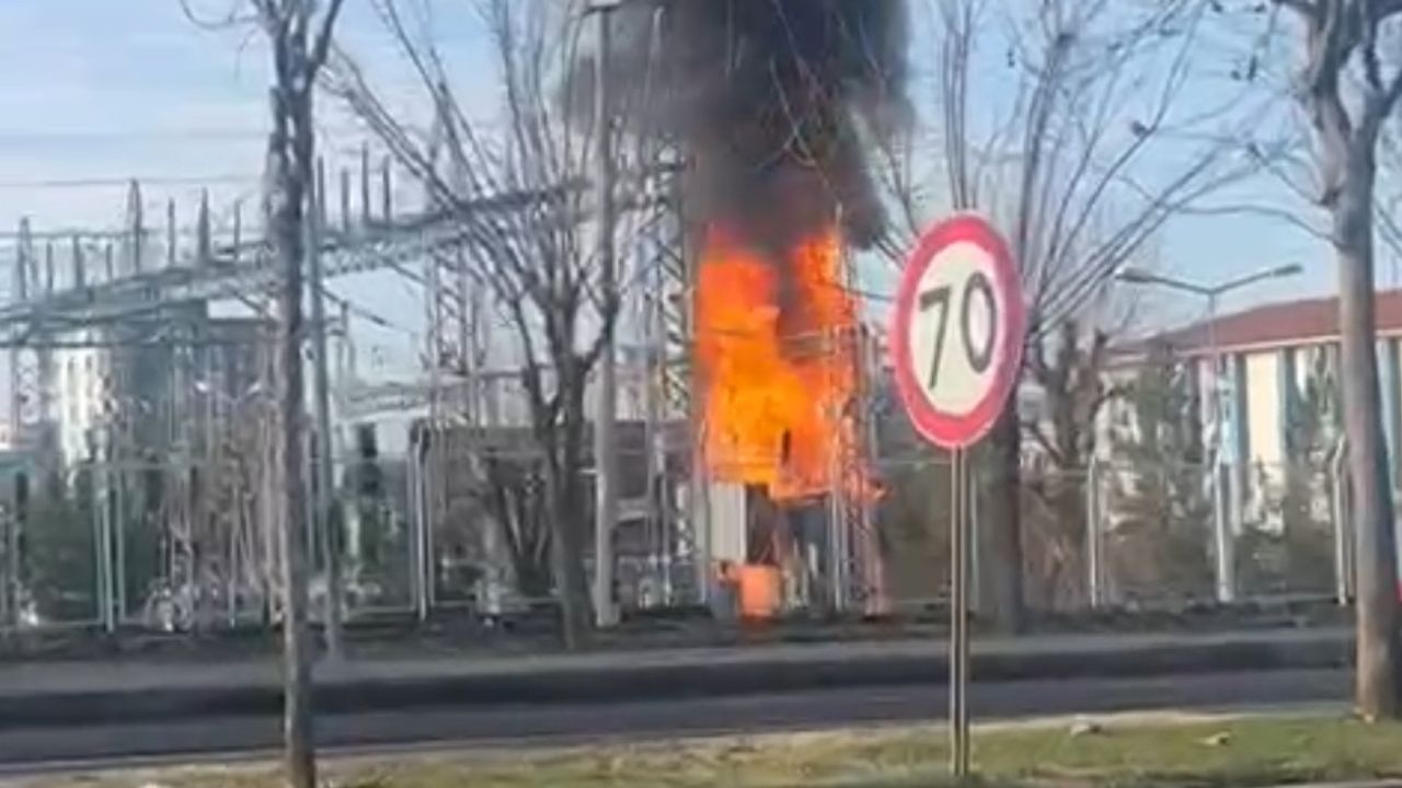 Trafo Merkezinde Korkutan Yangın