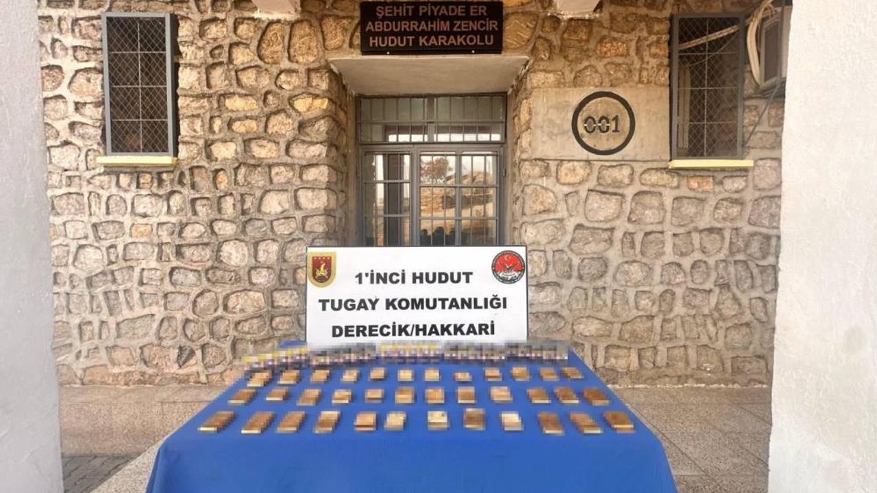 Sınırda kilolarca sarma altın ele geçirildi