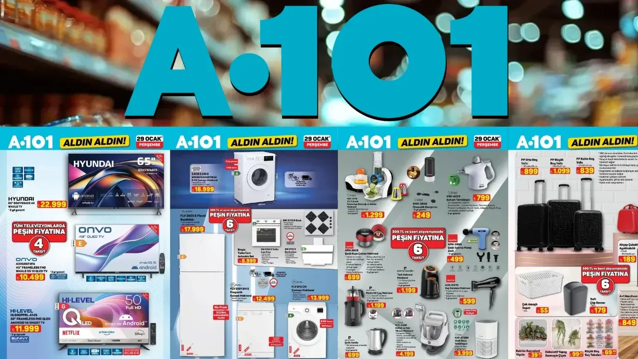 A101 29 Ocak 2026 aktüel son kataloğu şok etti: iPhone, Airfryer ve televizyon fiyatları!