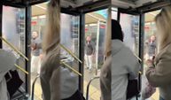 Otobüste şok olay! Sürücü yolculara küstü, kendisi aşağıya indi: Video haber…