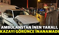 Ambulanstan inen yaralı, kazayı görünce inanamadı