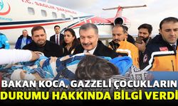 Sağlık Bakanı Koca, Gazzeli Çocukların Durumu Hakkında Bilgi Verdi