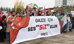 Gaziantep'te İsrail'in saldırılarına "sessiz protesto"