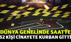 Dünya genelinde saatte 52 kişi cinayete kurban gitti