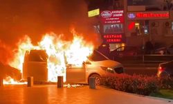 Büyükşehir Belediye Başkan Adayının makam Aracı Alev Alev Yandı