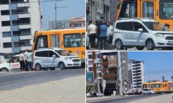 Gaziantep'te tramvay ve otomobil çarpıştı