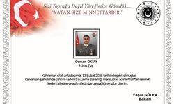 MSB Acı Haberi Duyurdu! Uzman Çavuş Şehit Oldu