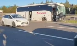 Geziden dönen öğrencileri taşıyan otobüs bariyerlere çarptı: 4 yaralı
