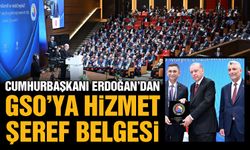 Cumhurbaşkanı Erdoğan’dan GSO’ya hizmet şeref belgesi
