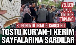 Gaziantep’te bu görüntü ortalığı karıştırdı… Veliler Okul önünde eylem yaptı