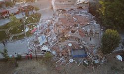Depremde yıkılmıştı! Enkaz alanı böyle görüntülendi
