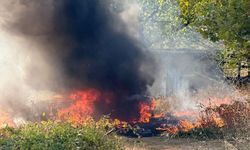 Şarampole uçan otomobil alev topuna döndü!