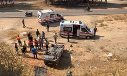 Gaziantep'te 5 metreden şarampole uçan otomobilin sürücüsü yaralandı