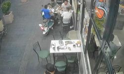 Gaziantep’te elektrikli bisiklet yemek yiyenlerin arasına daldı! Video haber...