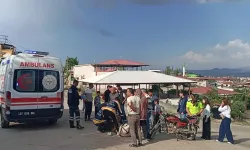 Gaziantep kara yolunda bir kaza daha! Seyir halindeki motosiklet devrildi: Yaralılar var