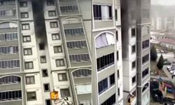 9 katlı binada korkutan yangın! 5 kişi hastaneye kaldırıldı