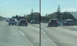 Otoyolda maganda dehşeti! Bebekli otomobili sıkıştırdı, 5 araç birbirine girdi: Video haber…