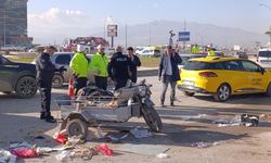 Gaziantep’in komşu ilinde taksi ile sepetli motosiklet çarpıştı! 2 kişi yaralandı…