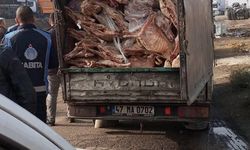 Gaziantep’te kamyonet dolusu kaçak et skandalı!