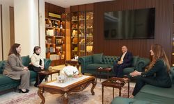 Gaziantep Valisi Çeber, Elif Anastasia Çavdar’ı makamında ağırladı