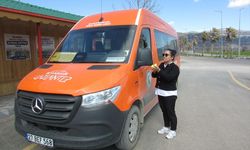 Gaziantep’te kadın dolmuş şoförü direksiyon başında