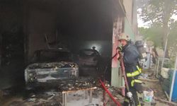 Oto boyama atölyesinde yangın! İki iş yeri zarar gördü…