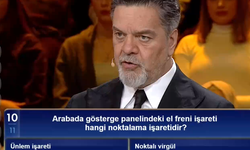 Arabada gösterge panelindeki el freni işareti hangi noktalama işaretidir?