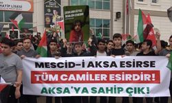 Gaziantep'te öğrencilerden Filistinlilere yönelik idam kararına tepki