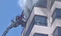 Gaziantep'te 8 katlı binada korkutan yangın! (VİDEO HABER)