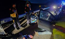 Kaçak göçmenleri taşıyan otomobil kaza yaptı: 7 yaralı