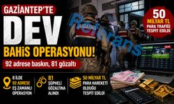 Gaziantep’te dev yasadışı bahis operasyonu! 92 adrese baskın yapıldı