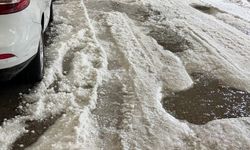 Gaziantep kara kış görüntüleri: Dolu hayatı felç etti (VİDEOHABER)