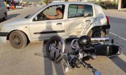 Gaziantep'te bir kaza daha! Otomobil ile motosiklet çarpıştı