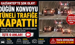 Gaziantep’te şok olay! Düğün konvoyu tüneli trafiğe kapattı… İşte o anlar!