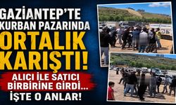 Gaziantep’te kurban pazarında ortalık karıştı! Alıcı ile satıcı birbirine girdi… İşte o anlar!