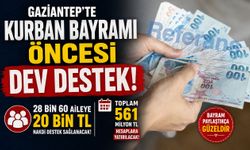 Gaziantep’te Kurban Bayramı öncesi dev destek!