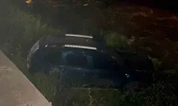 Kontrolden çıkan araç dereye uçtu! Sürücü firar etti