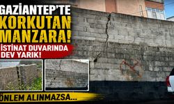 Gaziantep’te korkutan manzara! İstinat duvarında dev yarık! Önlem alınmazsa…