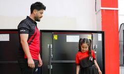 Gaziantep'te babasının izinde ay-yıldızlı formaya koşuyor