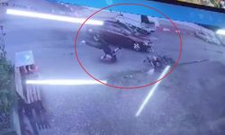 Motosiklet sürücüsü ölümden döndü! O anlar kamerada…