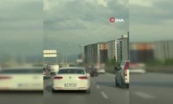 Düğün konvoyunda tehlikeli yolculuk! (VİDEO HABER)