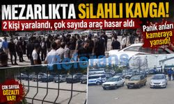 Gaziantep'te mezarlıkta silahlı çatışma: O anlar kameralara yansıdı (Video haber)