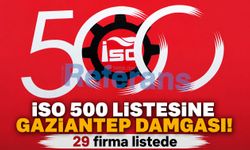 İSO 500 listesine Gaziantep damgası! 29 firma listede