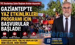 İYC Gaziantep Şube Başkanı Arslan duyurdu! Gaziantep’te Yaz Etkinlikleri Programı için başvurular başladı…