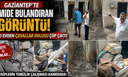 Gaziantep’te mide bulandıran görüntü! O evden çuvallar dolusu çöp çıktı! İşte o anlar…