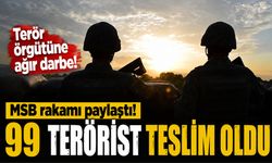 Terör örgütüne ağır darbe! MSB rakamı paylaştı! 99 terörist teslim oldu