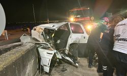 Gaziantep Otoyolu'nda feci kaza! Otomobil beton bariyerlere çarptı! Sürücü hayatını kaybetti