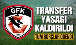 Gaziantep FK’nın transfer yasağı kaldırıldı! Tüm borçlar ödendi